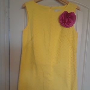 Ann Taylor Loft Eyelet Shift Dress Size 10